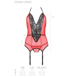 Peonia Corset Erotic Line Rød L/Xl