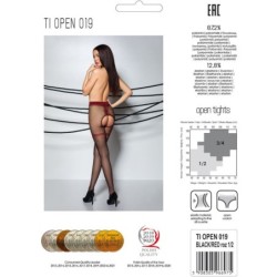 Tiopen 019 Чорапи Черен/Червен 1/2 20 Den
