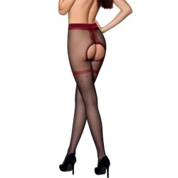 Tiopen 019 Strümpfe Schwarz/Rot 3/4 20 Den
