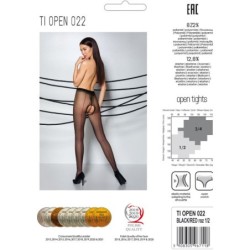 Tiopen 022 Strümpfe Schwarz/Rot 1/2 20 Den