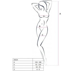 Sieviešu Bs024 Bodystocking Balts Viens Izmērs