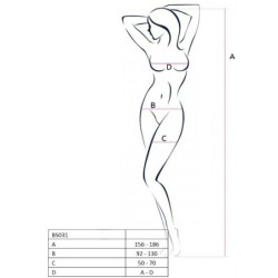 Woman Bs031 Bodystocking Zwart One Size