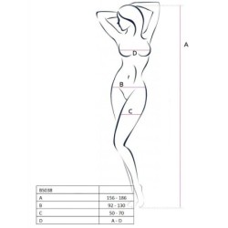Woman Bs038 Bodystocking Rdeča Univerzalna Velikost