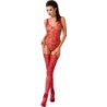 Woman Bs051 Bodystocking Rosso