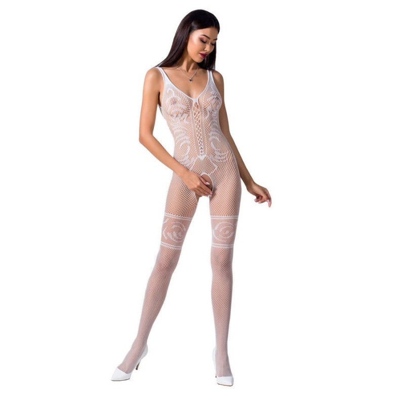 Sieviešu Bs069 Bodystocking Balts Viens Izmērs