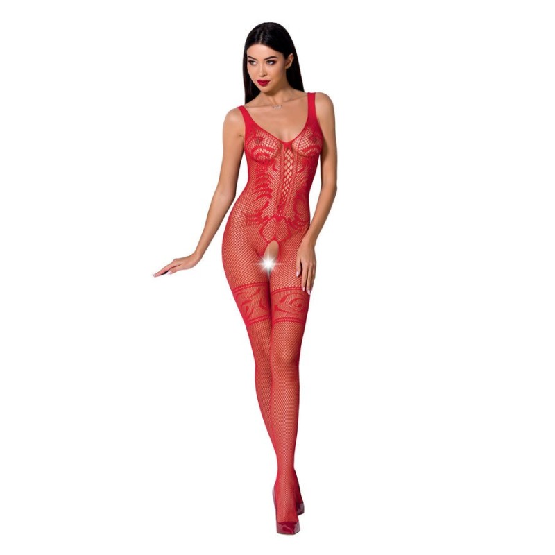 Γυναικείο Bs069 Bodystocking Κόκκινο Ένα Μέγεθος