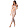 Ženska Bs081 Bodystocking Bela Univerzalna Velikost