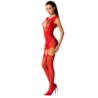 Woman Bs082 Bodystocking Rosso Taglia Unica