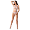 Woman Bs083 Teddy Mrežasto Body Bijelo One Size