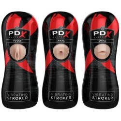 Masturbatoriaus Stroker rinkinys, 12 vienetų: 6X makštis, 3X išangė, 3X burna