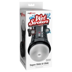 Slide & Glide Transparent Self-Lubricating Masturbator