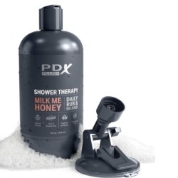 Diskretus masturbatorius Stroker šampūno buteliuko dizainas Milk Me Honey karamelės skonio