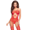 Hot Nightfall Bodystocking Raudonas S/L