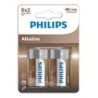 Philips - Pila Alcalina D Lr20 Blister*2