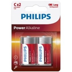 Philips - Power Alkaline Батерия C Lr14 Блистер*2