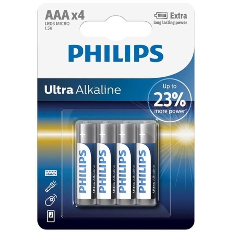 Philips - Ultra Alkaline Pilha Aaa Lr03 Blister*4