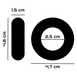 Super Flexível e Resistente Anel Peniano 4.8Cm Pr05 Clear