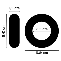 Super Flexível e Resistente Anel Peniano 5Cm Pr03 Clear
