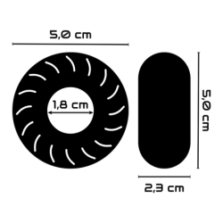 Super Flexível e Resistente Anel Peniano 5Cm Pr08 Clear