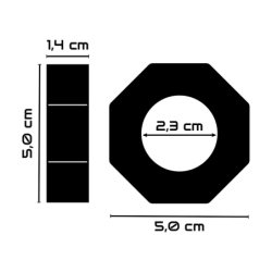 Super Flexível e Resistente Anel Peniano 5Cm Pr10 Clear