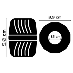 Super Flexível e Resistente Anel Peniano 5 Cm Pr11 Clear