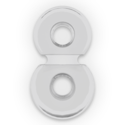Super Flexível e Resistente Anel Peniano Duplo Pr09 Clear