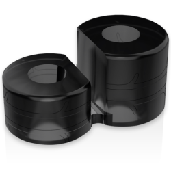 Super Flexível e Resistente Anel Peniano Duplo Pr09 Preto