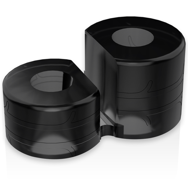 Super Flexível e Resistente Anel Peniano Duplo Pr09 Preto
