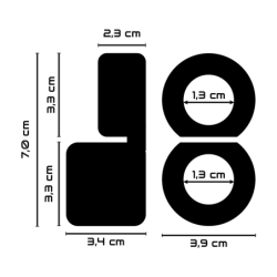 Super Elastyczny i Wytrzymały Pierścień na Penisa Podwójny Pr09 Czarny