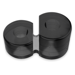 Super Flexível e Resistente Anel Peniano Duplo Pr09 Preto