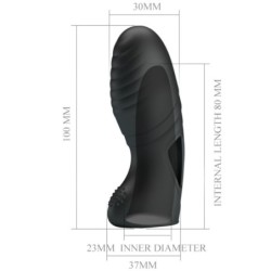 Alan Vibrador de Dedo Silicone Preto