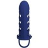 Altaf Anel Vibratório Com Capa de Silicone Azul