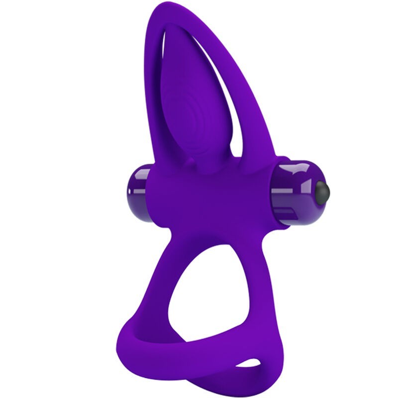 Anneau vibrant 10 Vibrations Silicone Violet