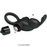 Vibrerende Ring + Rabbit Clitoris Stimulator 10 Vibrationer Sort