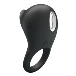 Anello Vibrante per Pene con Lingua Nero