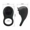 Anel Vibratório Peniano com Língua Preto