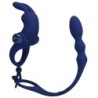 Ayad Anel Vibratório Rabbit Com Plug Azul