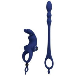 Ayad Anel Vibratório Rabbit Com Plug Azul