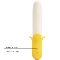 Banana Geek Super Power 7 Vibrationen Auf&Ab Silikon Schwarz