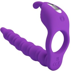 Blackney Penisring mit Vibrationsplug Lila