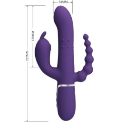 Cammy Triple Multifunkcijski Vibrator 4 v 1 Vijoličen