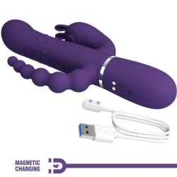 Cammy Triple Vibrador Multifunções 4 Em 1 Roxo