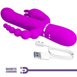 Cammy Vibrator Triplu Multifuncțional 4 În 1 Roz