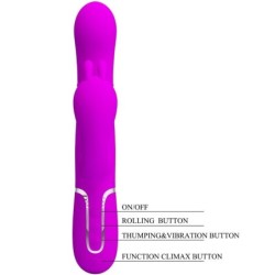 Cammy Vibrator Triplu Multifuncțional 4 În 1 Roz