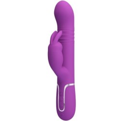 Coale Vibratorius Rabbit Multifunkcinis 4 In 1 Violetinis