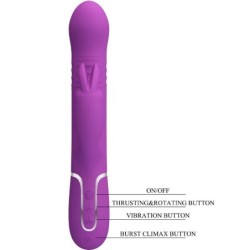 Coale Monitoiminen 4 in 1 Violetti Rabbit -vibraattori