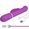 Coale Vibratorius Rabbit Multifunkcinis 4 In 1 Violetinis