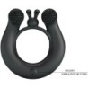Dahlia Vibrator Ring + Clitoris Stimulator 12 Vibrationer Sort