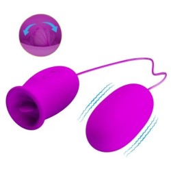 Daisy Dvojno Jajčece Vibrator Polnilni Vijoličen