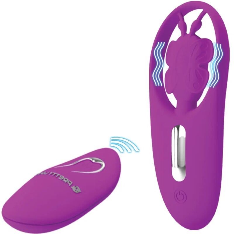 Dancing Butterfly Stimulator za hlačke z daljinskim upravljalnikom Lila